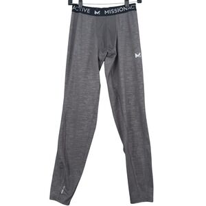Mission Vaporactive Compression Leggings Mens‎ L Polyester Gray